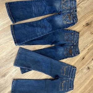 3 pair of Girls Wrangler jeans! Includes one pair of trousers!